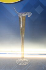 Bonito jarrón, violetero estilo jarrón de lirio de Murano. Flor de cala. - Imagen 3