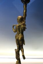 Lámparas de bronce estilo art nouveau. Vintage. Candelabros. - Imagen 8