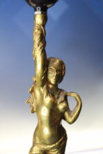 Lámparas de bronce estilo art nouveau. Vintage. Candelabros. - Imagen 5