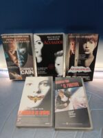 5 cintas VHS, películas de suspense años 90