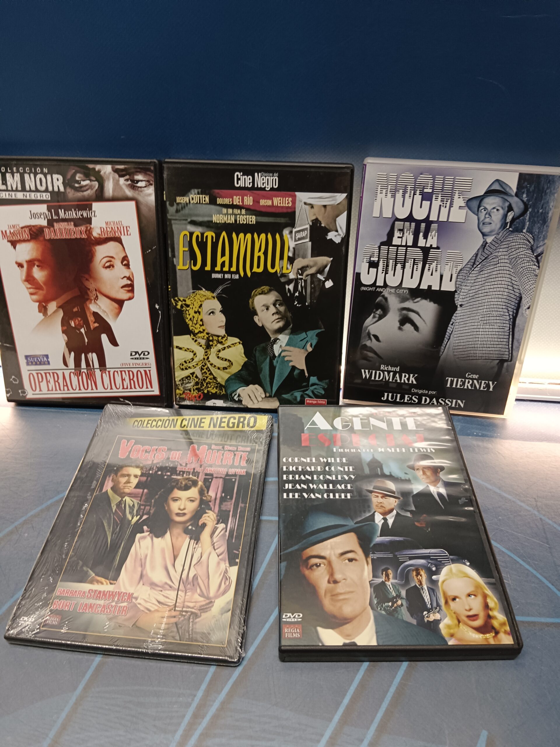 5 Dvds, películas cine negro, cine Noir