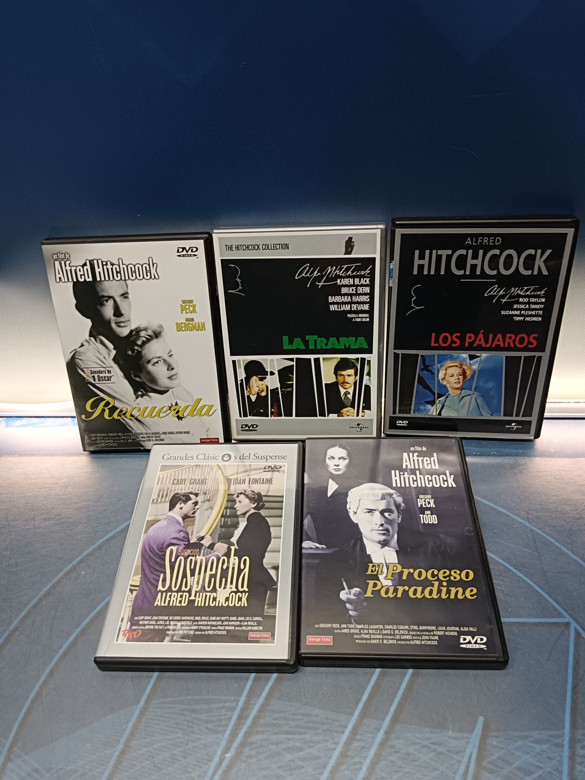5 Dvds, películas del director Alfred hitchcock