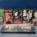 7 cintas VHS, del maestro del suspense Alfred Hitchcock