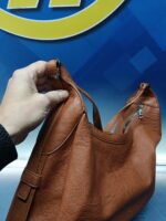 Bolso de mano, piel ,color marrón, 40x30x13 cm - Imagen 6