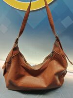 Bolso de mano, piel ,color marrón, 40x30x13 cm - Imagen 7