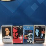 4 cintas VHS, Action movies, Alerta Máxima, Glimmer Man; La caza del octubre rojo, Juego de Patriotas