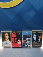 4 cintas VHS, Action movies, Alerta Máxima, Glimmer Man; La caza del octubre rojo, Juego de Patriotas
