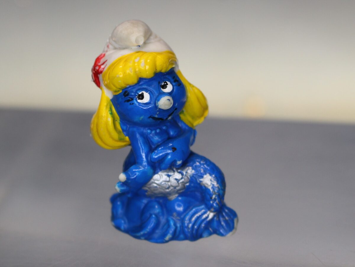 IMG_8803 Los Pitufos: Pitufina Sirena. Figura de PVC. Sin marca, bootleg, vintage. - Imagen 1