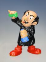 Los Pitufos: Gargamel. Figura de PVC. Sin marca, bootleg, vintage.