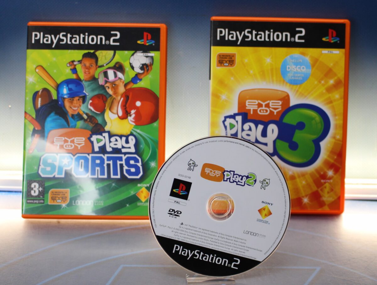 IMG_8959 3 Videojuegos PS2: Eye Toy Play 2 + 3 + Sports. Sony PlayStation 2. - Imagen 1