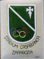 Stadium Casablanca. Esmalte de Ribaut enmarcado. - Imagen 2