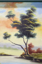 Amanecer. Pequeño óleo sobre tabla, firmado. Mediados s.XX. - Imagen 3