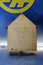 Antigua caja de luz con vidriera de la virgen María. - Imagen 4