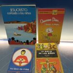 4 libros,  Jesucristo contado a los niños +la biblia de los niños + mi libro de misa y mas