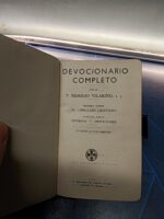 libro religioso, Devocionario Completo - P. Remigio Vilariño - 16.ª Edición de 20.000 ejemplares 1946
