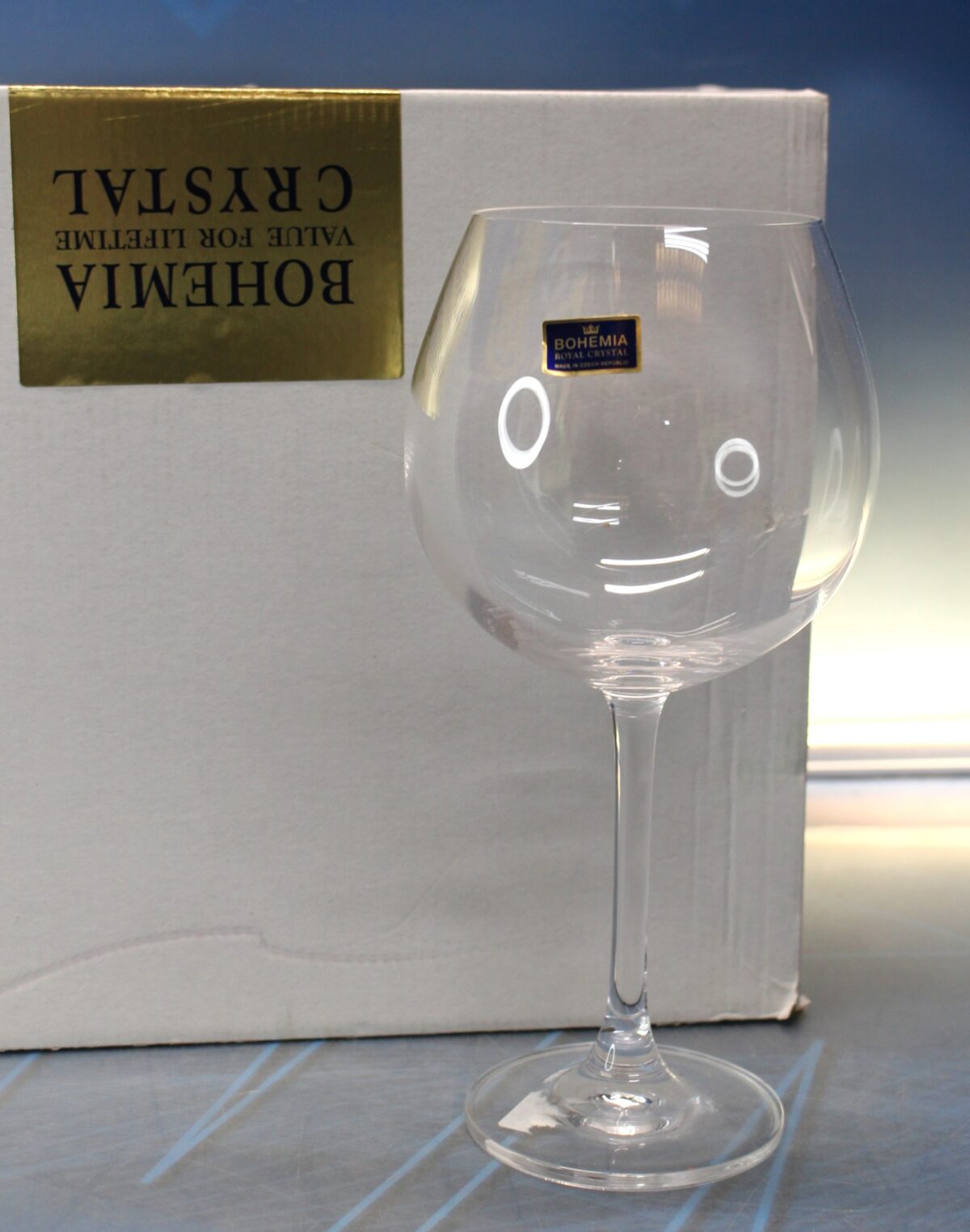 IMG_9921 6 copas Borgoña 850 ml cristal de Bohemia Royal Crystal. - Imagen 1