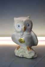Porcelana Sanbo: Figura de Buho, lechuza, cárabo. Vintage.