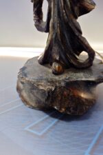 Lámpara Vintage Figura Oriental Piedra Tallada - Imagen 10