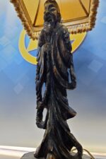 Lámpara Vintage Figura Oriental Piedra Tallada - Imagen 9