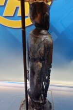 Lámpara Vintage Figura Oriental Piedra Tallada - Imagen 3