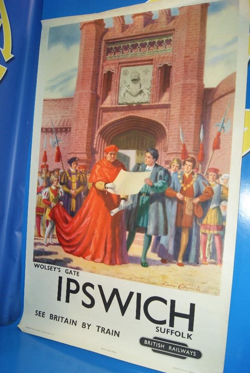 Captura de pantalla 2026-05-19 151139 Cartel turismo: IPSWICH, SUFFOLK British Raylways de Lance Cattermole. Litografía - Imagen 1