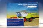 Cartel, chapa metálica y porcelana “Half of Europe harvest with Mitas. Claas”. 2015. Original. - Imagen 2