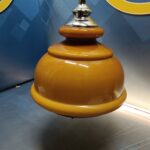 Lampara de techo, vintage, Colgante, Opalina Naranja Años 60/70