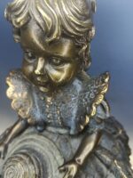 Figura de bronce niña campesina 18x17x17 cm - Imagen 5