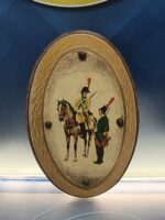 Marco de madera ovalado, dragones del regimiento caballería española 42x28 cm - Imagen 2