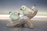 17. Porcelana Casades: Pareja de pájaros en una rama. Vintage. - Imagen 3
