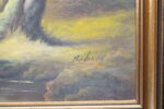 Paisaje con ciervos. Óleo sobre lienzo. Juan Badenes Miralles. - Imagen 7