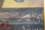Anémonas, campanillas y rosas. Bodegón. Óleo sobre lienzo. Juan Badenes Miralles. - Imagen 6