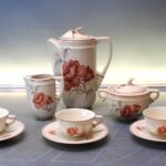 Juego de café o té vintage Manufacturas Cerámicas Barcelona. 3 servicios.