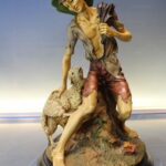 Reproducción en resina de figura “Pastor” de Giuseppe Armani, Capodimonte.