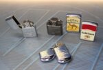 5 mecheros de gasolina, tipo Zippo, publicidad tabaco. Años 90. - Imagen 2