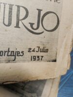 6 antiguos PERIÓDICOS, 2 de ellos sin portada, FOTOS, FALANGE nº 22,23,25,26 y mas, año 1937 - Imagen 5